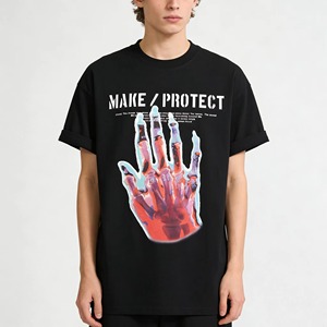 เสื้อยืดคอตตอนลายกราฟิกฤดูร้อนสุดหรูสำหรับผู้ชาย พิมพ์ลาย DTG ตามสั่ง ขายส่ง ทรงปกติ ไซส์มาตรฐาน ลายเรียบ - Product Image 1