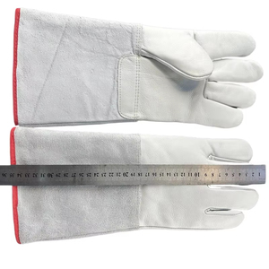 TIG Welding <b>Gloves</b> Soft Touch Breathable Leather High Flexibility Comfort Elbow-Length Outdoor Use Needle Detection - Product Image 5