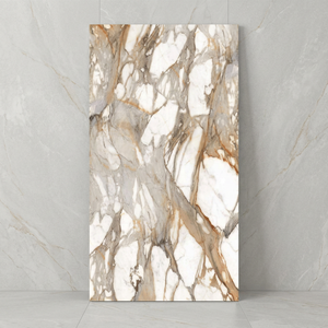 Alex Calacatta Blanc 1600x3200mm Dalle en pierre frittée polie 12mm Aspect marbre pour salle à manger extérieure Sous-sol Escalier de jardin - Product Image 5