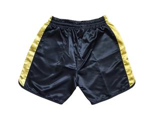 GRACE COLLECTION Short de boxe pour femme, noir et or, à blocs de couleur, séchage rapide, respirant, en polyester/nylon, arts martiaux mixtes, coupe classique - Product Image 6