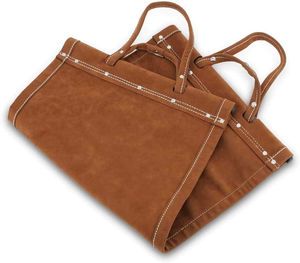 Porta Leños de Cuero Personalizado, Accesorio para Chimenea, Porta Leños de Exterior con Asas Ajustables, Regalo, Tamaño OEM - Product Image 5