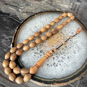 Rosario Musulmán de Madera, Tasbih Islámico, Cuentas de Oración Musulmanas, Tasbih Islámico para la Oración - Product Image 1