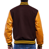 Blouson universitaire d'hiver pour homme, design personnalisé professionnel, col montant, logo frontal, écologique, coupe-vent, imperméable, respirant, léger