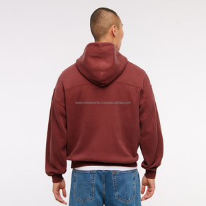 เสื้อฮู้ดแฟชั่นสำหรับผู้ชายโอเวอร์ไซส์แบบรูดซิปรูดซิปขนาดพลัสไซส์ - Product Image 2