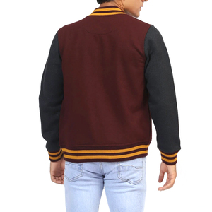 Unisex <b>Top</b> Trending Varsity Jacket with Geometric Design Stand Collar Breathable & Comfortable Fit for Winter Outdoor Use - Product Image 2