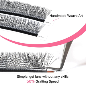 Votre marque 3D W Shaped Volume Fan Lashes W Style Volume Lashes <span class=keywords><strong>Extension</strong></span> <span class=keywords><strong>de</strong></span> cils naturels - Product Image 3