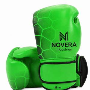 Gants de boxe personnalisés imperméables et respirants en cuir véritable avec lacets en crin de cheval et sangle de poignet réglable pour le kickboxing et la frappe - Product Image 2