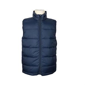 Plum Maroon Navy Blue Custom Unisex Casual Thin Zipper Solid Puffer Stand Collar Quilted Winter Bodywarmer OEM Sleeveless <b>Warm</b> - Product Image 4