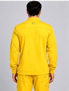 Blouse médicale en coton premium pour homme, fermeture éclair intégrale, manches longues, uniforme d'hôpital, coupe moderne, tenue de travail pour médecins et infirmiers, directement de l'usine - Product Image 1