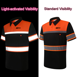 เสื้อโปโลนิรภัยแบบตาข่ายระบายอากาศ Hi Vis ขายส่ง ปรับแต่งได้ สวมใส่สบาย แขนสั้น สะท้อนแสงด้วยเทคโนโลยี Heat Transfer ผลิตจากโพลีเอสเตอร์ - Product Image 3