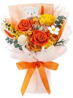 Bouquets de roses éternelles violettes carrées faites à la main, cadeaux d'anniversaire, respectueux de l'environnement, livraison rapide, pour femmes et mamans