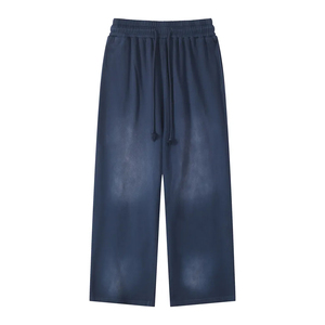 Wholesale 100% Cotton Fleece Blank Sweatpants High Quality with Pocket Custom Acid Washed <b>Spray</b> Jogger <b>Sun</b> Faded Sweatpants - Product Image 1
