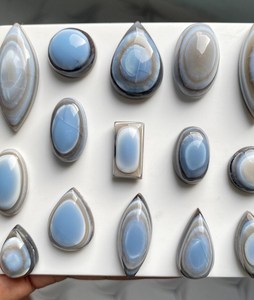 Unique high Owyhee Natural Blue Opal Gemstone Cabochon Light wholesale Jewelry Making MAHNAJ GEMS Manufacturer INDIA JAIPIUR - Product Image 6