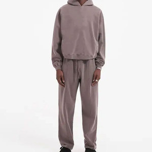 Best Selling Customizable Men's Casual Sport Tracksuit <b>Set</b> Polyester/Cotton Fleece Lightweight Breathable Quick Dry - Product Image 1