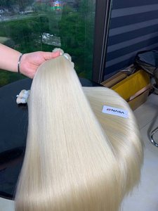 No Tangle Natural Straight Vietnamese Hanoi Virgin Human Hair Bulk Super Double Drawn 100g Strong Silky <b>Bleached</b> All Colors - Product Image 4