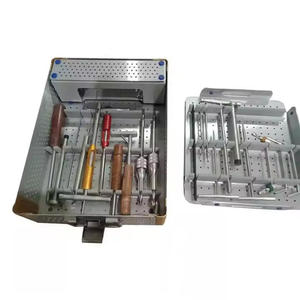 ชุดเครื่องมือผ่าตัดกระดูก DHS DCS ของเยอรมัน ทำจากสแตนเลส รุ่น DC-PK-0055 จำนวน 27 ชิ้น พร้อมสกรูแบบมีรูตรงกลางขนาด 6.5 มม. บรรจุในกล่องอลูมิเนียม - Product Image 1