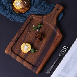 Grande planche à fromage en bois d'acacia avec poignée, plateau de charcuterie écologique haut de gamme, bloc de service pour légumes et découpe - Product Image 1