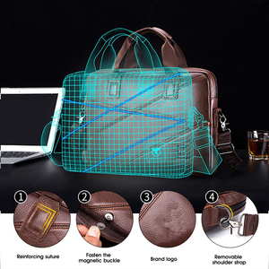 <b>Leather</b> Laptop bag and cases hard bags soft bag unisex full grain <b>leather</b> <b>Leather</b> Laptop Bag Business Travel <b>Briefcase</b> - Product Image 6