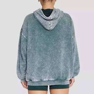 เสื้อฮู้ดสตรีทแวร์ผู้หญิงแบบมีฮู้ด ปี 2026 คุณภาพสูง ลายการ์ตูน ล้างสีแบบแอซิดวอช โลโก้สั่งทำได้ แฟชั่นฤดูใบไม้ร่วง ผลิตจากโพลีเอสเตอร์ถัก รับผลิตแบบ OEM ขายส่ง - Product Image 2