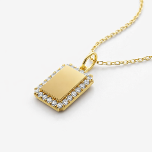 Collar con Colgante de Diamante de 0.18 CTW en Oro de 14K, Claridad SI, Letra del Alfabeto, Joyería Fina para Mujer con Cadena de Ancla - Product Image 4