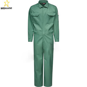 Combinaison ignifuge en coton sergé 9 oz Excel FR Classic Gripper-Front avec deux poches avant intégrées, vert visuel - Product Image 1