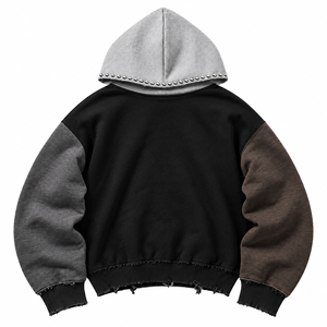 Sudadera con Capucha y Logotipo Personalizado, Unisex, Corte Holgado, Estilo Urbano, con Bolsillo, Forro Polar, Manga Regular, 100% Algodón, Invierno, 370g - Product Image 2