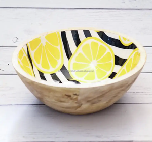 ชามสลัดพิมพ์ลายและทำด้วยมือขนาดกำหนดเองได้ใหม่ล่าสุดทำจากไม้ - Product Image 1