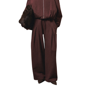 Womens Relaxed Full <b>Zip</b> Stand Collar Tracksuit Set Wide Leg <b>Trousers</b> Drawstring Waist 2 Piece Casual Lounge Travel Street Outfit - Product Image 4