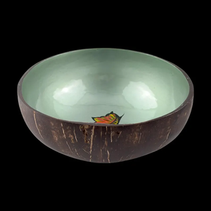 Cuenco de Coco Lacado Pintado a Mano al Mejor Precio, Cuenco Decorativo para Decoración de Mesa, Hecho en Vietnam - Product Image 1