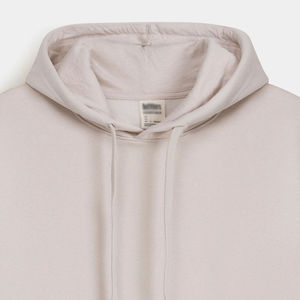 Sudadera con Capucha Unisex, Corte Holgado, Color Sólido, Diseño con Bolsillos, Ropa Casual de Otoño, Tejido de Felpa, Manga Regular - Product Image 5