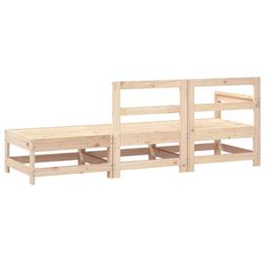 Conjunto de Muebles de Jardín Medianos de Madera de Pino Natural (sin tratar) - Product Image 3