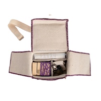Ensemble de voyage miniature violet, brûleur d'encens en bois de santal, tout nouveau design Mubkhar de taille micro, boîte cadeau écologique, maison, bureau