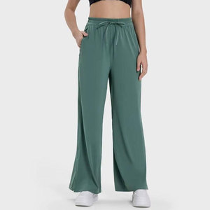High Waist Women Flared Pant Soft Breathable Fabric Fashionable <b>Bell</b> Bottom Pants For Casual Wear And Modern Outfit Style - Product Image 1