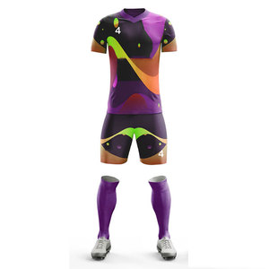 Conjunto Completo de Camiseta y Pantalones Cortos, Ropa Deportiva Antibacteriana para Entrenamiento de Fútbol, Uniforme de Baloncesto al por Mayor, Kits de Rugby para Toda la Temporada - Product Image 6