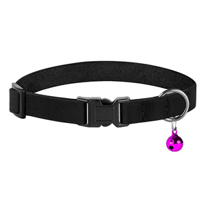 Collier pour chat en cuir de vachette véritable, nouveau design personnalisé, plusieurs couleurs, collier de luxe pour chats, fournitures en gros - Product Image 1