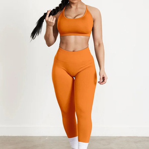 Conjuntos de Yoga Lavables de 2 Piezas, Estilo Casual de Lona, Conjuntos de Yoga Sostenibles de Primera Calidad Más Vendidos y de Última Tendencia para Mujer - Product Image 1