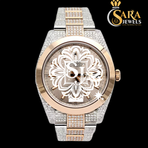 New Arrival Men's Luxury Quartz Movement <b>Watch</b> Shiny Iced Moissanite Diamond Glass Window Analog 41mm 20mm Limited Edition Style - Product Image 3