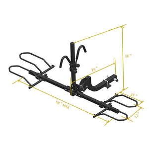 Porte-vélos pour deux vélos avec plateaux de roues sécurisés - Product Image 1