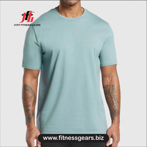 เสื้อยืดเจอร์ซีย์ผ้าฝ้าย 100% ทรงปกติ เสื้อยืดลำลอง สีพื้น คอกลม แขนสั้น เสื้อผู้ชาย - Product Image 3
