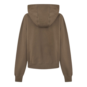 Sudadera corta con capucha para mujer, de felpa suave, manga larga, informal, para gimnasio, entrenamiento, ropa de calle, corte holgado y en oferta. - Product Image 5