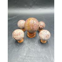 Sphère d'onyx rose brun naturel 3-5 cm, onyx floral, calcite, boule de cristal polie, décoration d'intérieur et attrape-soleil