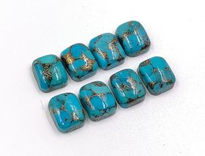 พลอยเทอร์ควอยซ์สีน้ำเงินคุณภาพ AAA รูปทรงบาแกตต์ขนาด 10*8 มม. พลอยธรรมชาติ 100% สำหรับทำเครื่องประดับ ราคาขายส่ง - Product Image 3