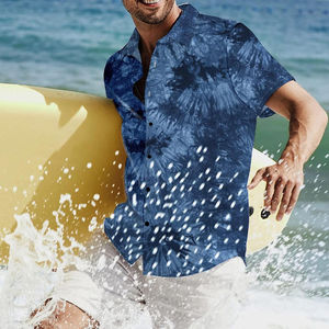 เสื้อฮาวายชายขายดี เสื้อลำลองดีไซน์ใหม่ ไซส์ผู้ใหญ่ ระบายอากาศได้ดี ราคาขายส่ง รับทำโลโก้/สีตามสั่ง เสื้อผู้ชาย - Product Image 5