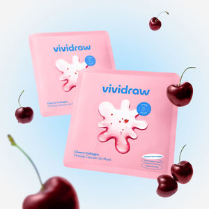 VIVIDRAW Mascarilla Facial en Gel Reafirmante con Colágeno y Péptidos de Cereza, 4 Unidades, para Todo Tipo de Piel, Hecho en China - Product Image 1