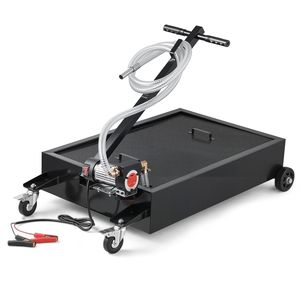 Vasca di raccolta olio mobile da 15 galloni con tubo da 2,2 m, pompa elettrica a basso profilo, a prova di perdite, resistente alla corrosione, per pompe dell'olio - Product Image 1