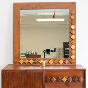 Modern Rustic Wall <b>Mirror</b> for Contemporary Interiors Abstract Textured Frame with Artistic Statement Appeal - Product Image 6