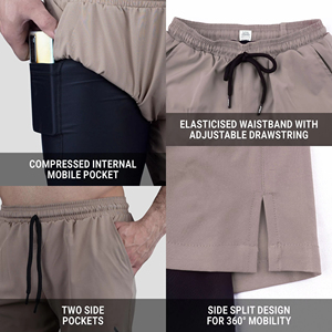 Shorts Deportivos 2 en 1 con Logotipo Personalizado, Doble Capa, para Gimnasio y Running, con Cintura Ajustada, para Mujer - Product Image 6
