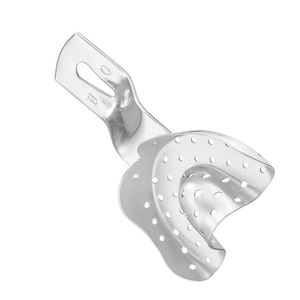 Plateaux d'empreinte dentaire en acier inoxydable de haute qualité pour dents supérieures et inférieures par Grip Surgical - Product Image 1