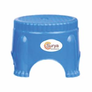 Taburete redondo de plástico premium, resistente y duradero, multiusos para el hogar y la cocina. - Product Image 3