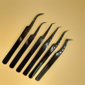 Pince à cils courbée en acier inoxydable pour extensions de cils, outil professionnel pour extensions de cils 30 - Product Image 4